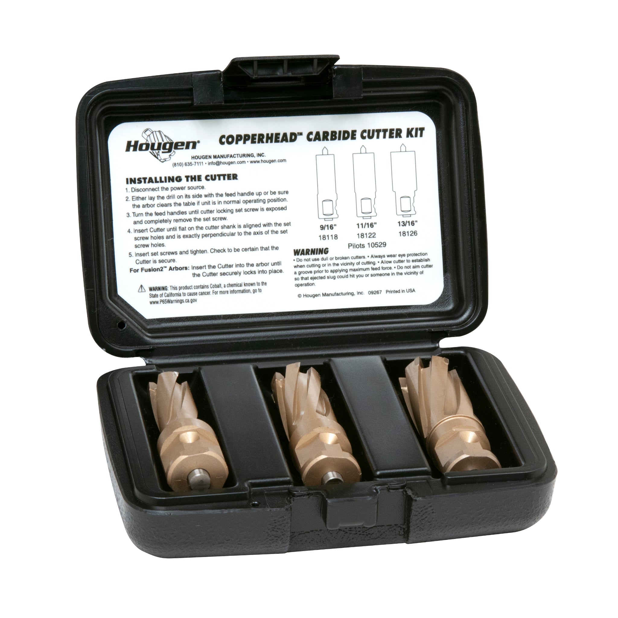 1" Depth Carbide Tip Copperhead Cutter Kits - 18983-1 - CelticMagDrills.ca