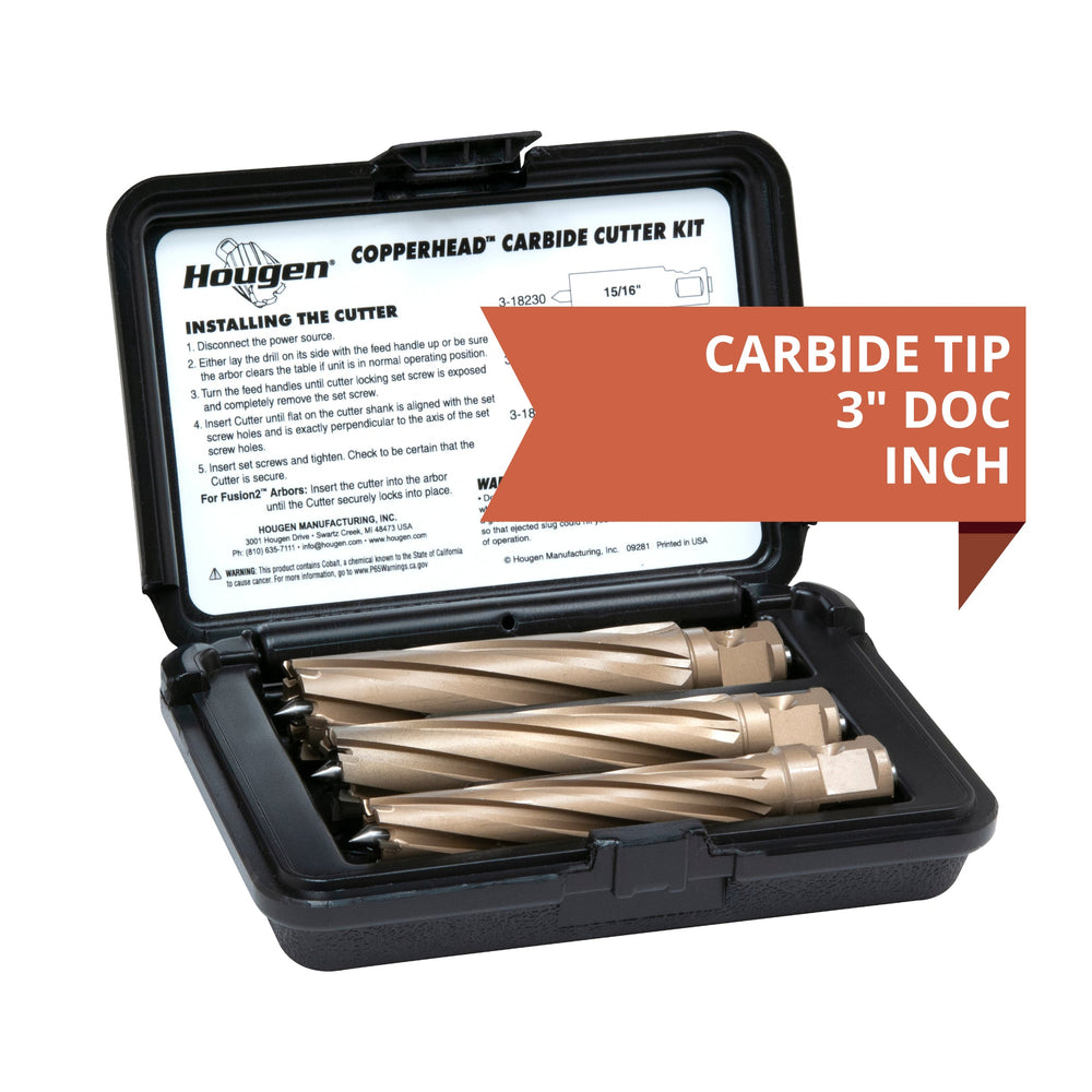 3" Depth Carbide Tip Copperhead Cutter Kits - 18983-3 - CelticMagDrills.ca